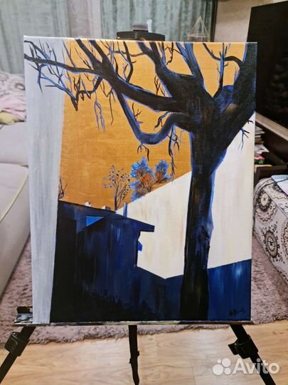 Картина акрилом на холсте