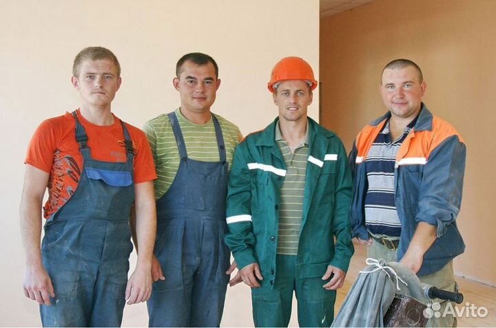 Рабочие, разнорабочие на строительные работы