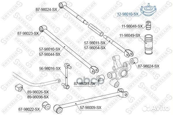 12-98010-SX опора амортизатора заднего Toyota