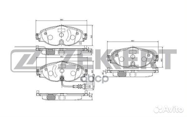 BS-1047 zekkert Колодки торм. диск. перед. BS-1