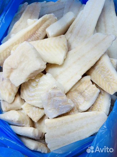 Филе трески порционное мясо без кожи и костей 5 кг