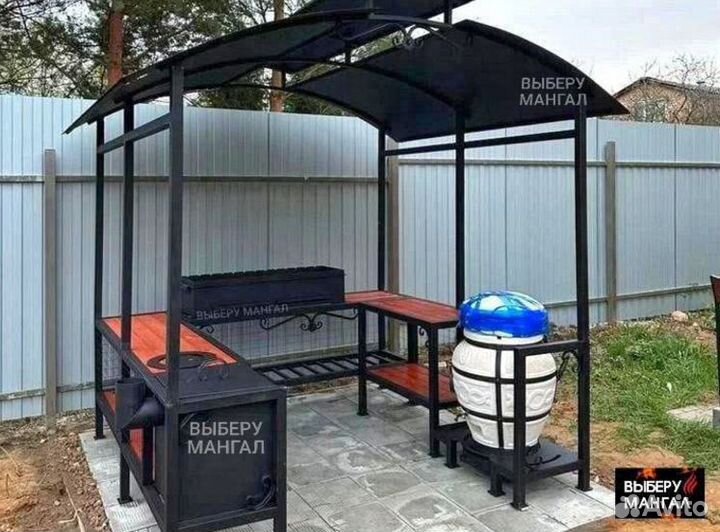 Беседка с мангалом