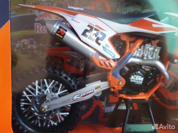 Модель мотоцикла ктм SX450F 1:6 cairoli #222