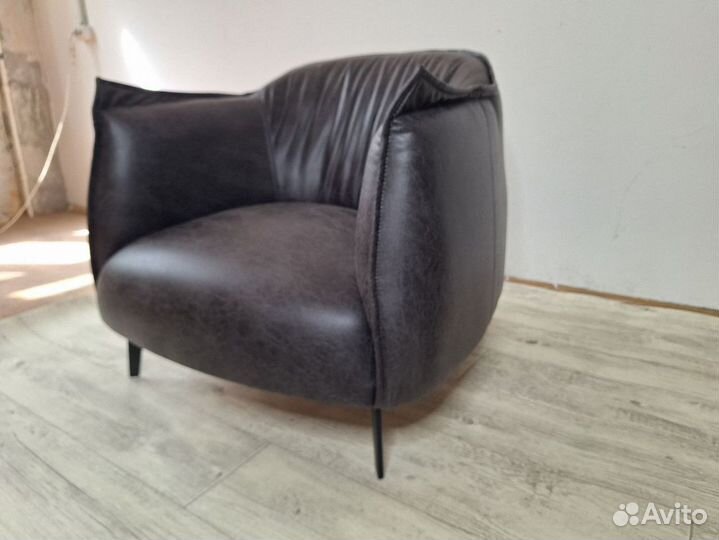 Кресло Моно экокожа состаренный эффект