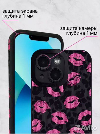 Чехол на iPhone 15 с принтом силиконовый