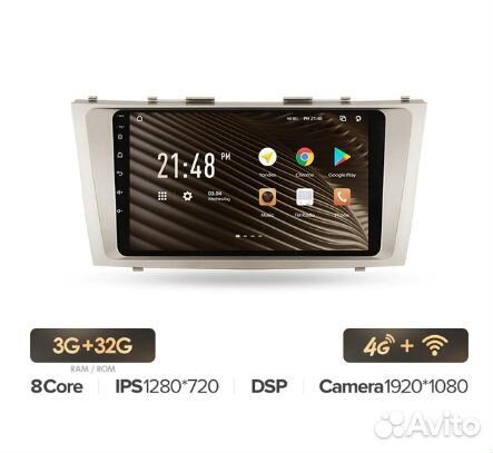 Штатная магнитола Camry 3/32gb 4G/WiFi Android