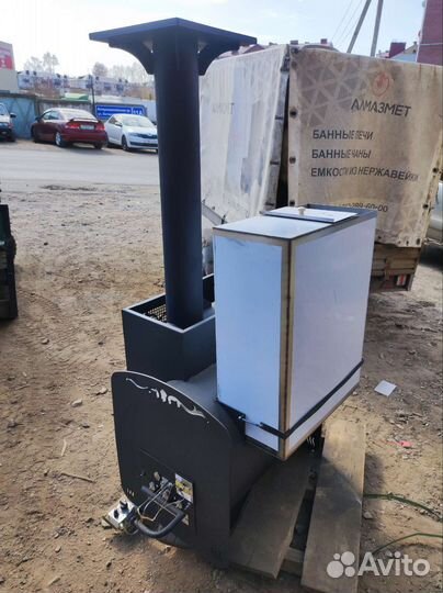 Банная печь на три помещения Медведь кп газ