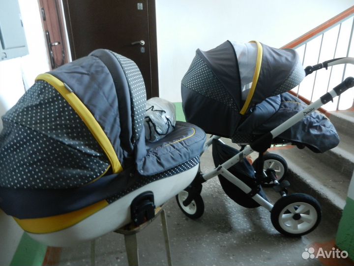 Коляска 2 в 1 Польша,крепкая,большая,хорошая