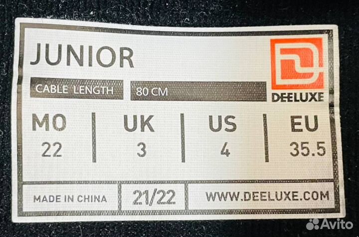 Ботинки для сноуборда Deeluxe Junior 35,5 BOA