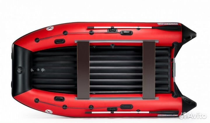 Лодка mishimo lite DF 400 (красно-черная)