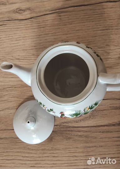 Чайник с фазанами заварочный СССР завод Вербилки