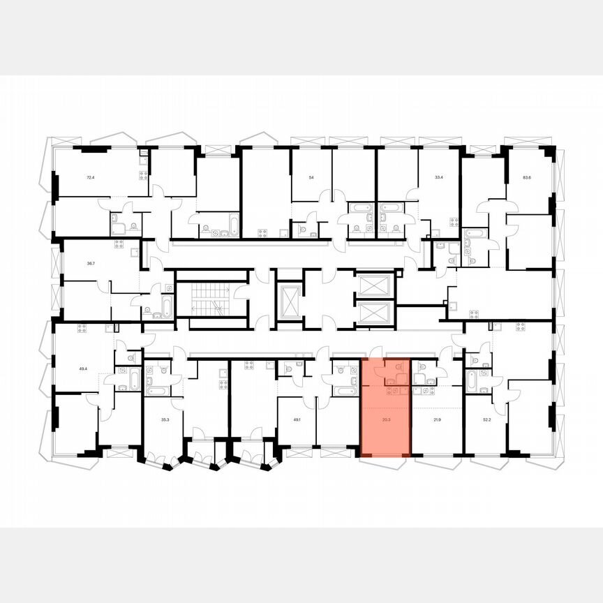 Квартира-студия, 20,3 м², 17/23 эт.