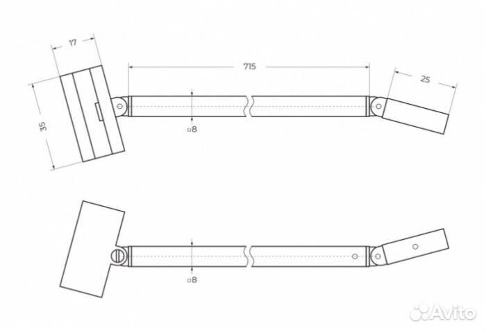 Душевая перегородка Cezares liberta-L-1-TB-85-C-ne