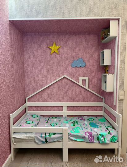 Кроватка высокий борт Терем Инк из массива для мал