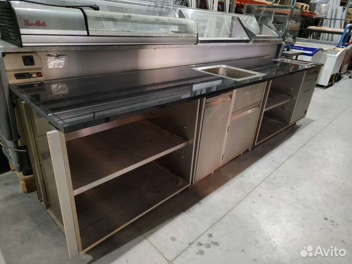 Стол - тумба с каменной поверхностью 3400/700