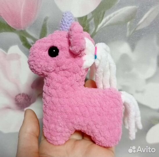 Вязаная пони единорог брелок Под заказ