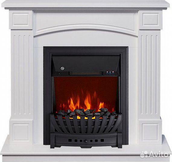 Каминокомплект Boston - Белый очаг Aspen Black