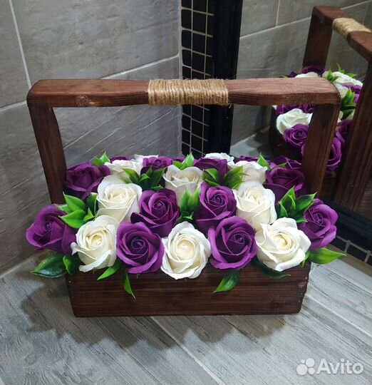 Букеты из мыльных роз