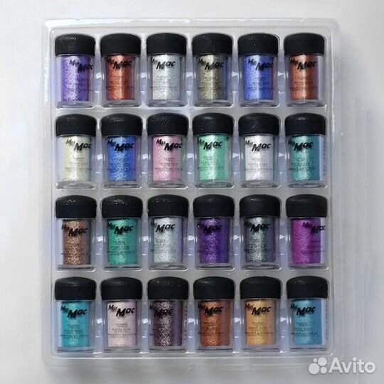 Рассыпчатые сияющие пигменты для глаз Max Mac