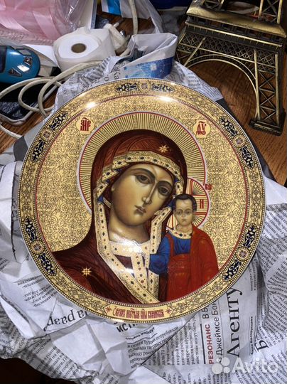 Икона на тарелке