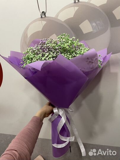 Букет гипсофила живые цветы