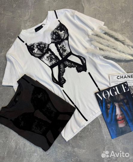 Футболка с имитацией белья