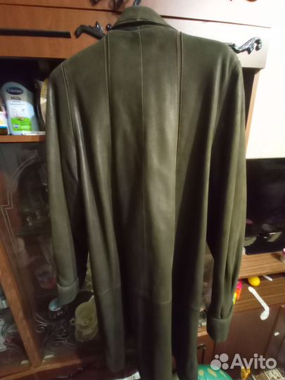 Пальто кожаное