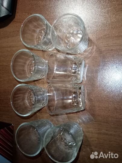 Рюмки, графин хрусталь, стекло