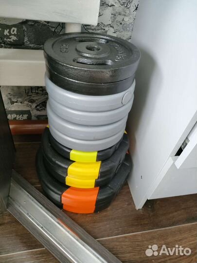 Скамья для жима и штанга