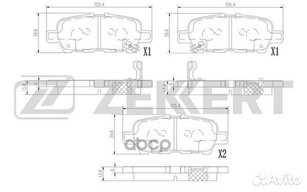 Колодки торм. диск. задн. Nissan Cube (Z12) 10