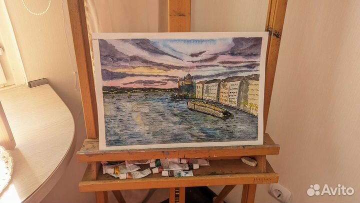 Картина / постер ручной работы / акварель