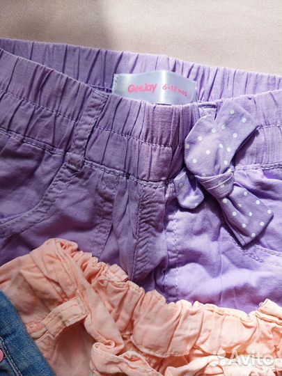 Одежда на девочку 6-12 месяцев пакетом