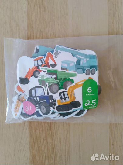 Пазл детский Строительная техника, 25 элементов