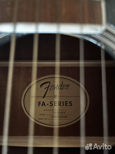 Акустическая гитара fender fa-125
