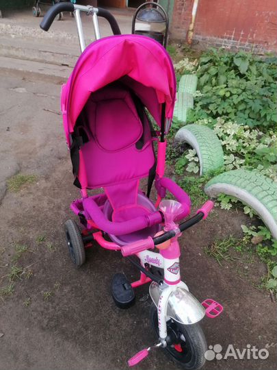 Детский велосипед с ручкой для девочки