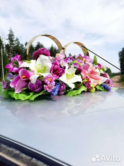 Свадебные украшения на машины