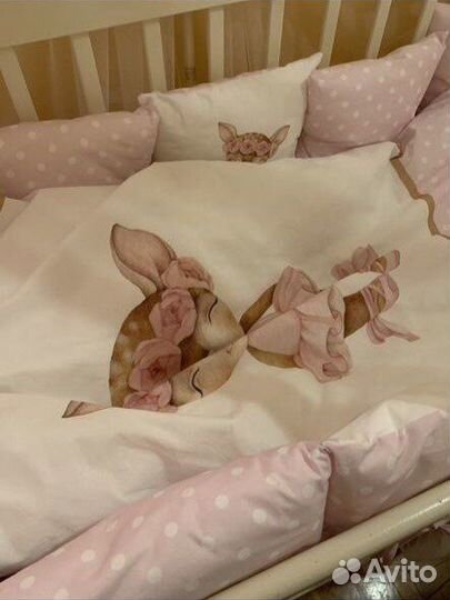 Бортики и постельное белье в кроватку lappetti