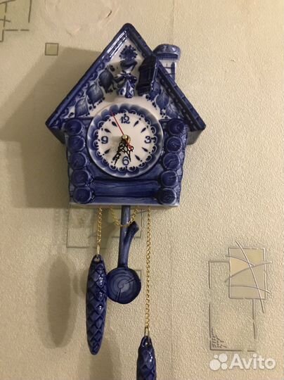Часы гжель настенные