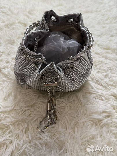Сумка мешок маленькая со стразами