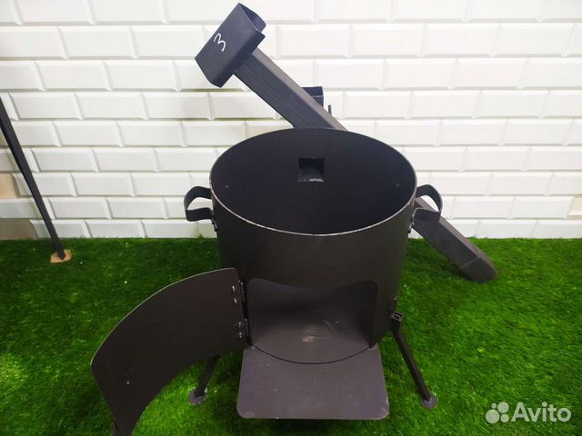 Печь для казана с трубой