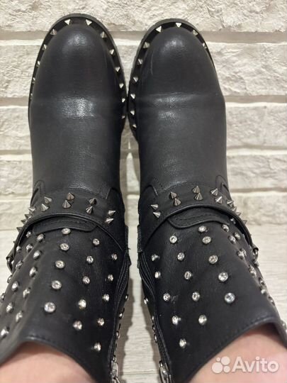 Полусапоги женские натуральная кожа phillip plein