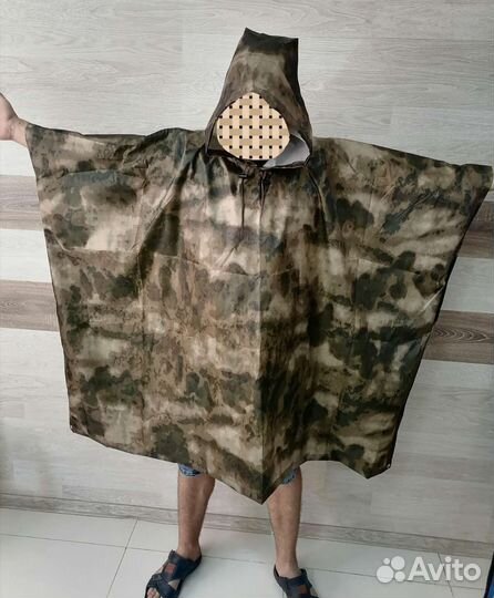 Дождевик пончо мох