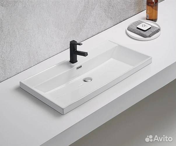 Раковина Gid Integrado 5580s 71167 белая, 81x46.5x15