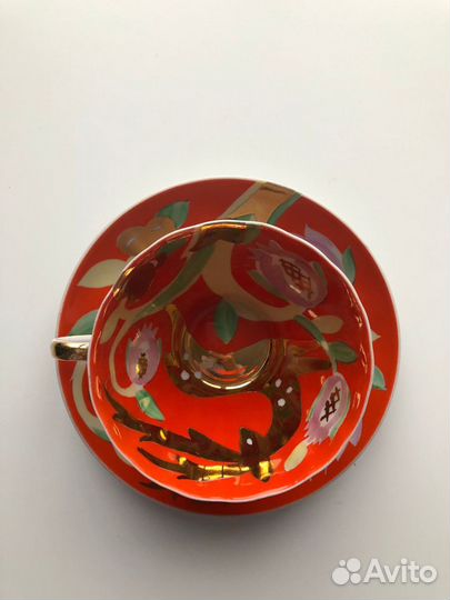 Чайный сервиз «Золотой олень» Дулево