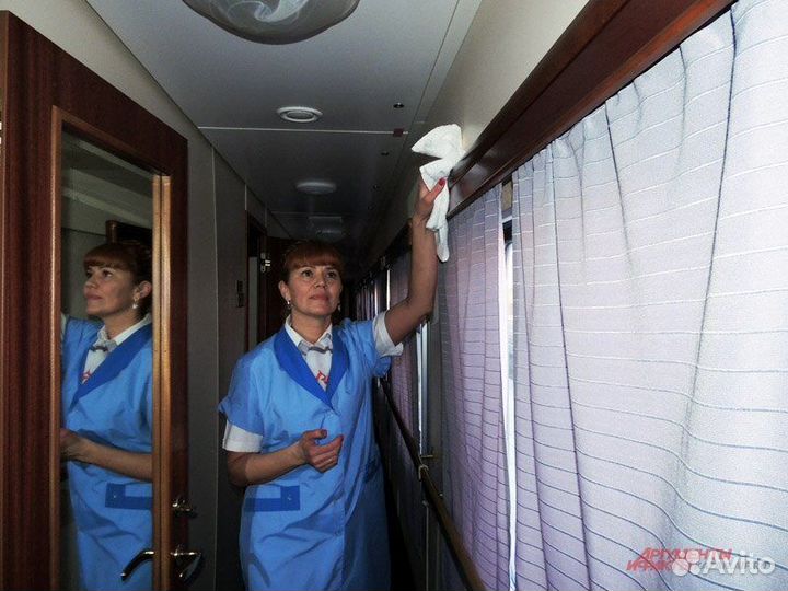 Мойщик внутри вагонов