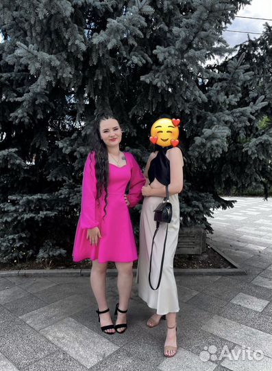 Платье женское фуксия 46