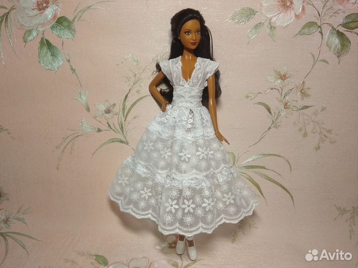Одежда для Barbie Барби Платье кружевное