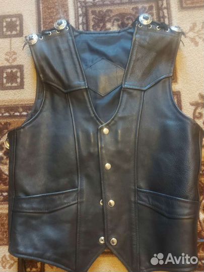 Кожаный костюм для байкера(тройка)