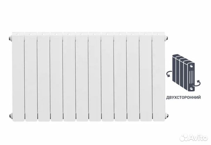 Радиатор 500/90 12 секций двухсторонний биметалл б