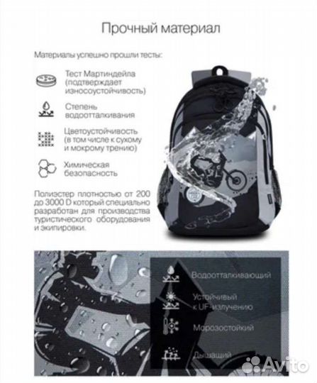 Школьный рюкзак grizzly